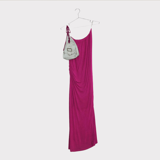 Fuchsia Pink Purse Jersey Dress