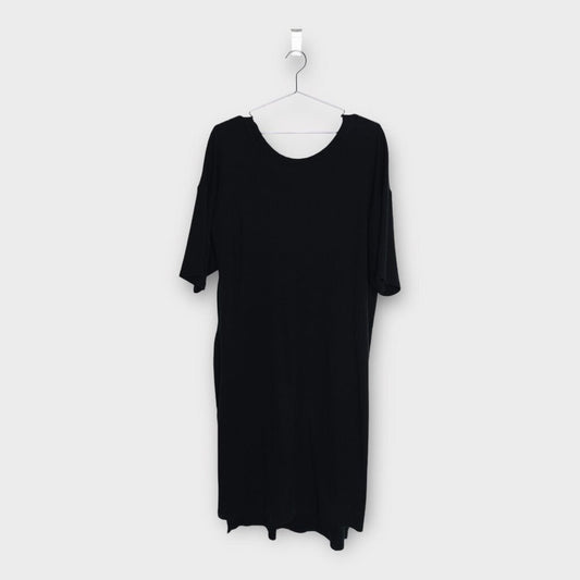 Bless Black Cotton T Shirt Dress