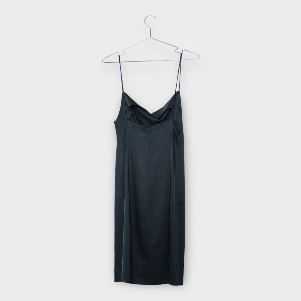 Black Square Neck Shift Midi