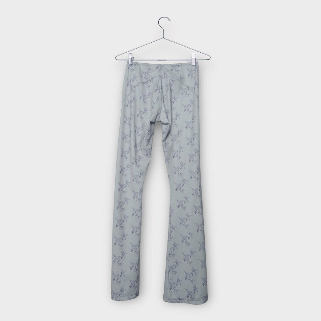 Toile Studios Grey Diamond Floral Print Stretch Flares