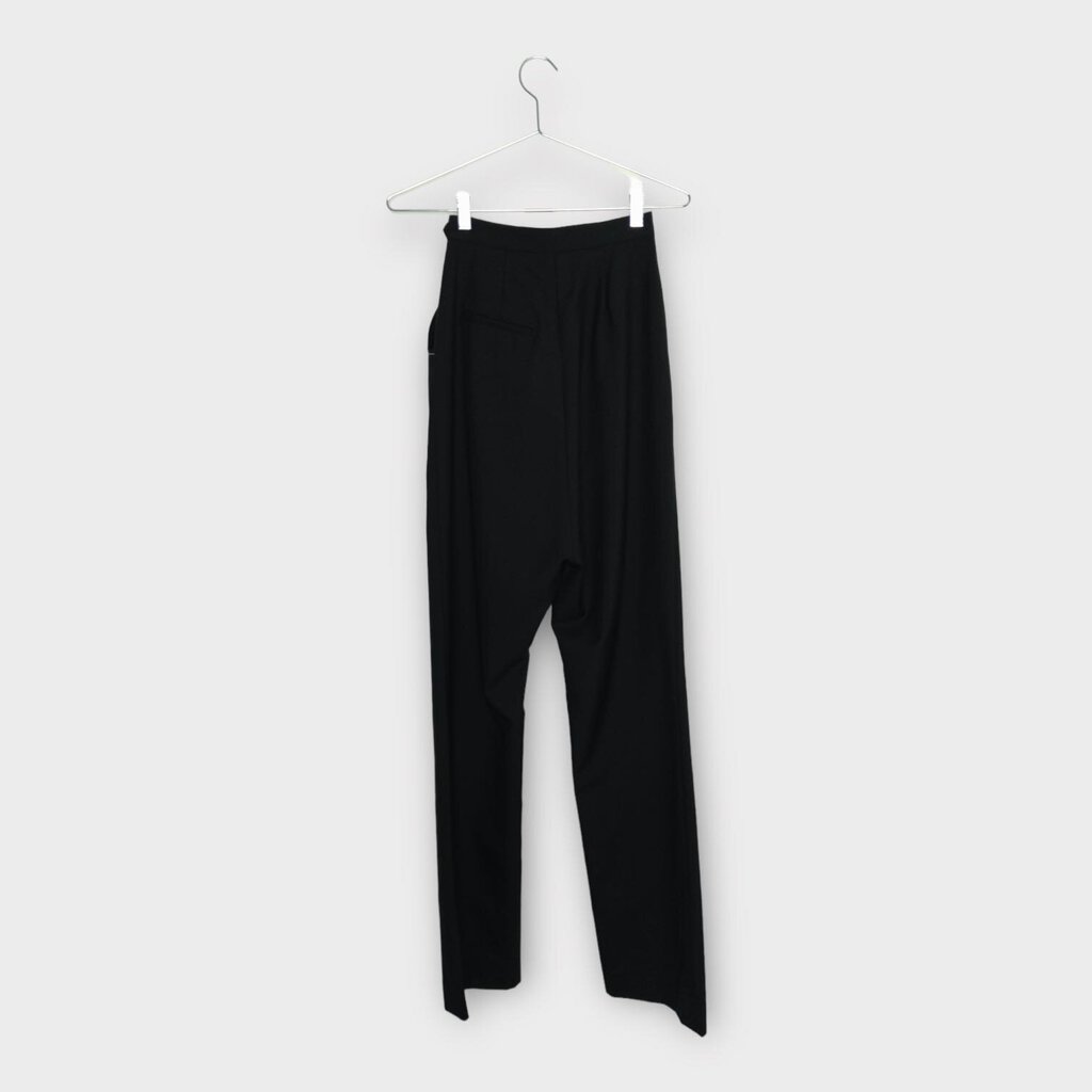 Ellery Black Wool Straight Leg with Contrast Stitch