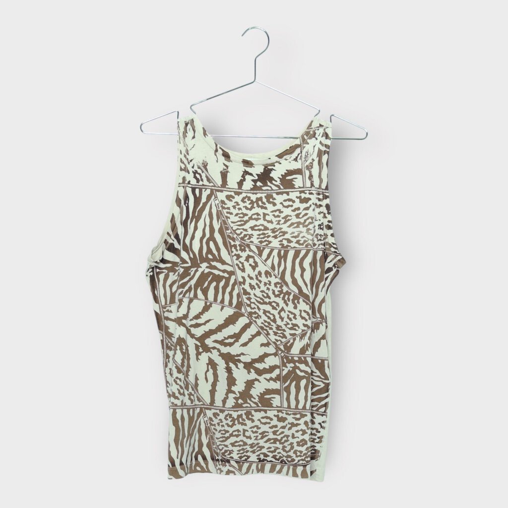 Aries Beige Brown Animal Print Tank