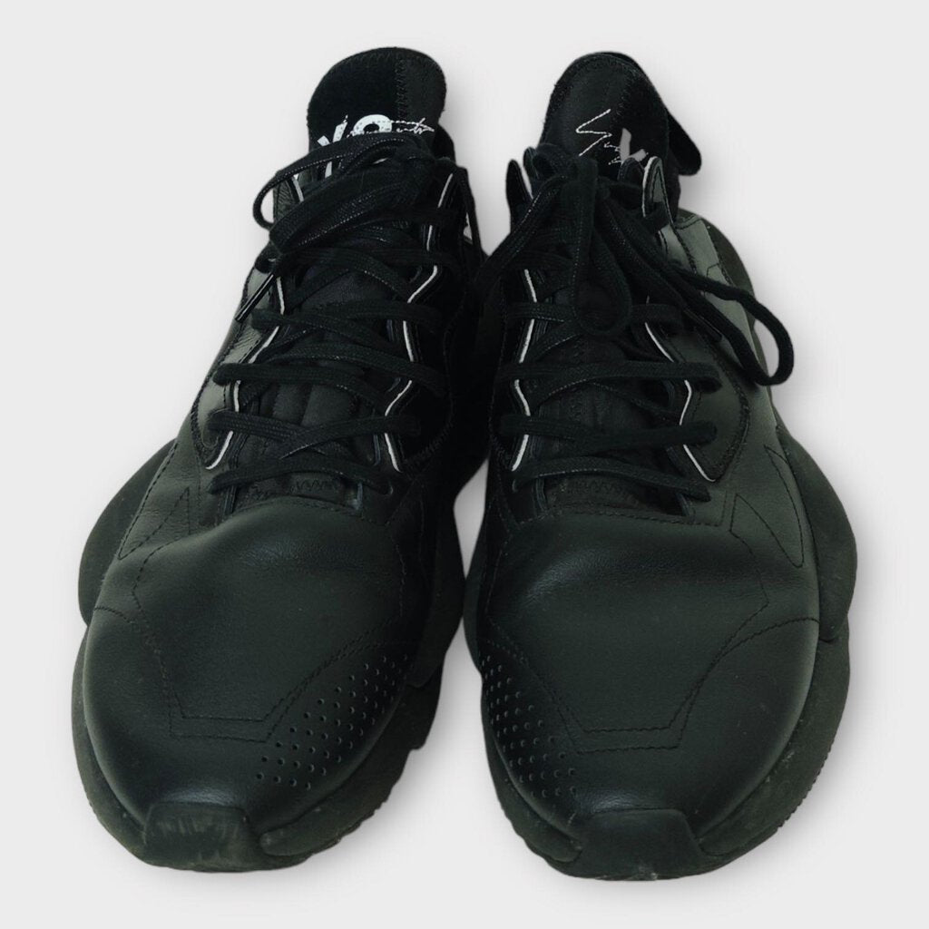 Adidas x Y3 Black Kaiwa Leather + Neoprene Sneakers