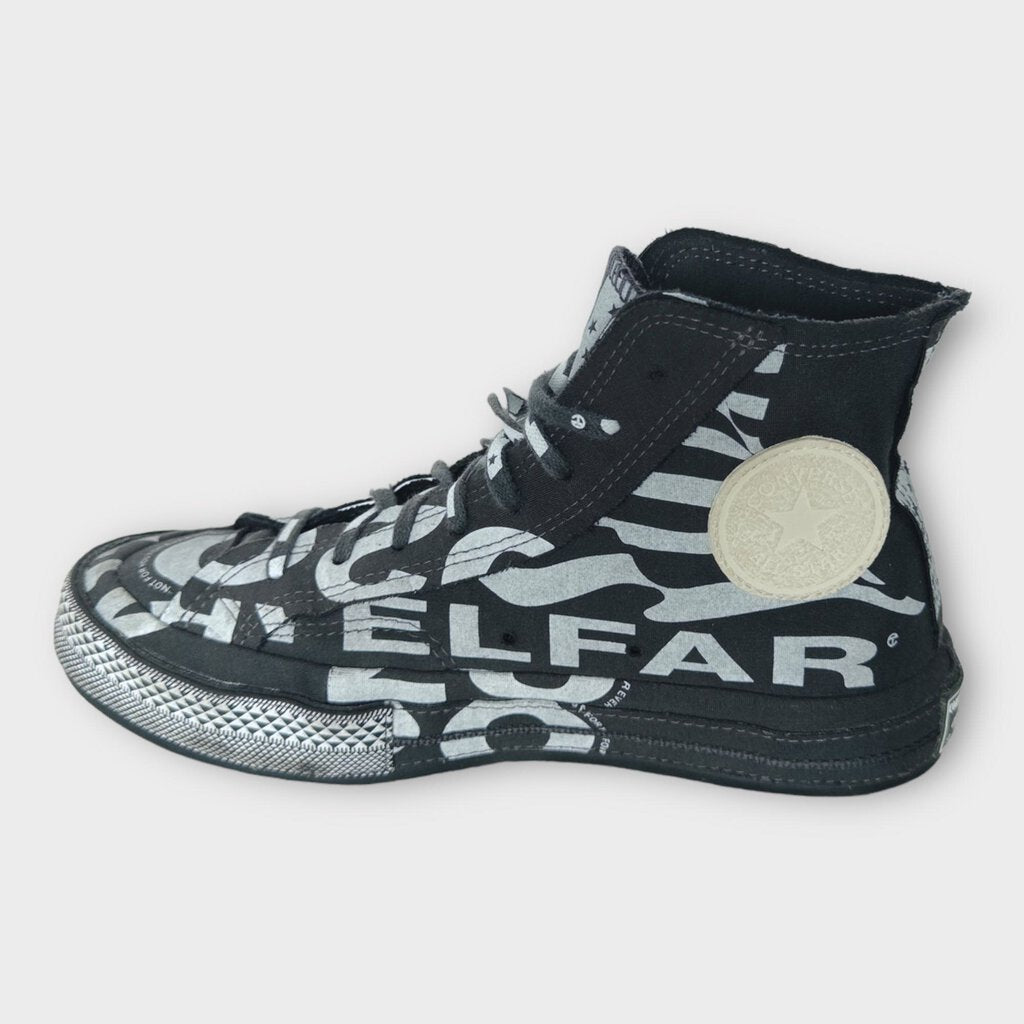 Converse x Telfar Grey Star Print High Tops