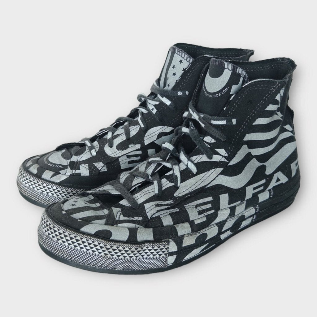 Converse x Telfar Grey Star Print High Tops