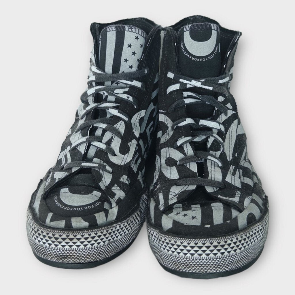 Converse x Telfar Grey Star Print High Tops