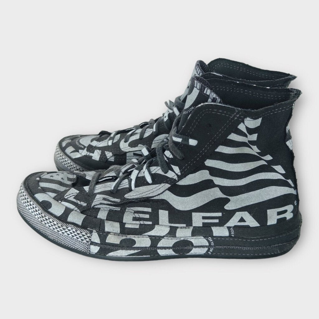 Converse x Telfar Grey Star Print High Tops