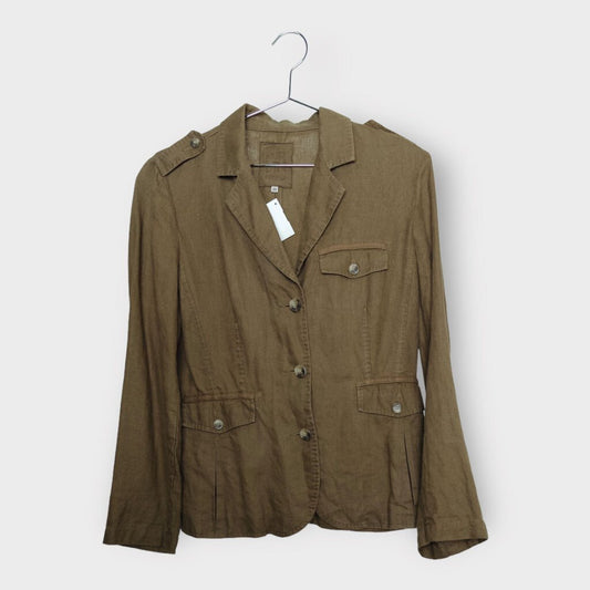 Jodhpur Khaki Brown Linen Jacket