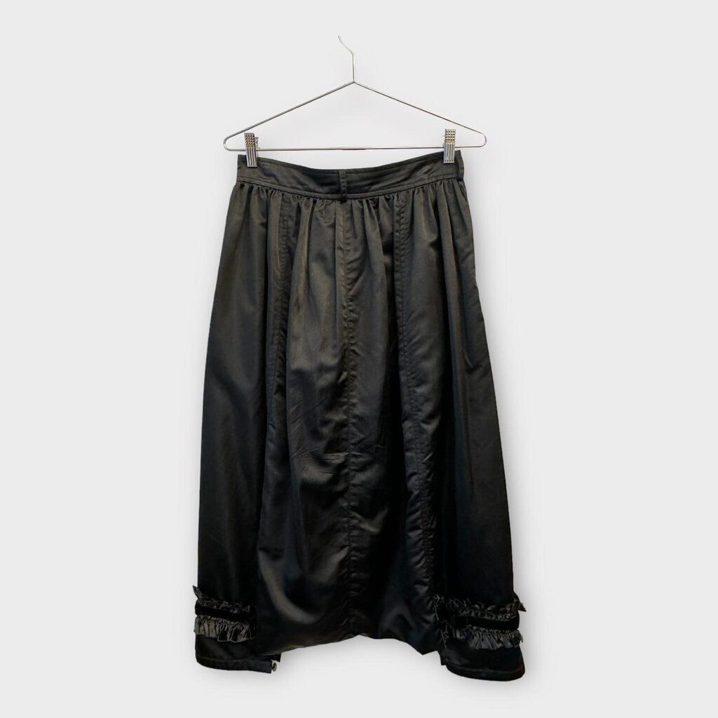 Comme Des Garcons AD2006 Black Silk Blend Drop Waist Pant