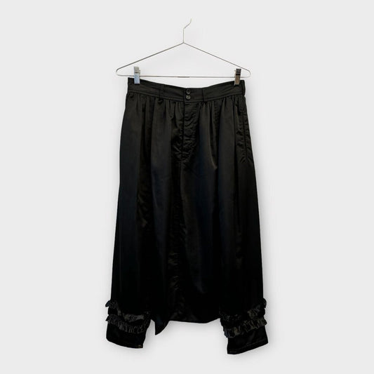 Comme Des Garcons AD2006 Black Silk Blend Drop Waist Pant