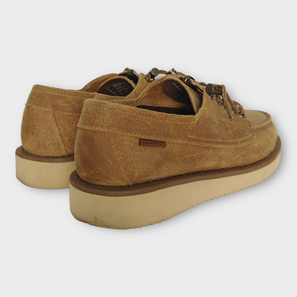 x Engineered Garments Tan Suede Zip Front Loafers