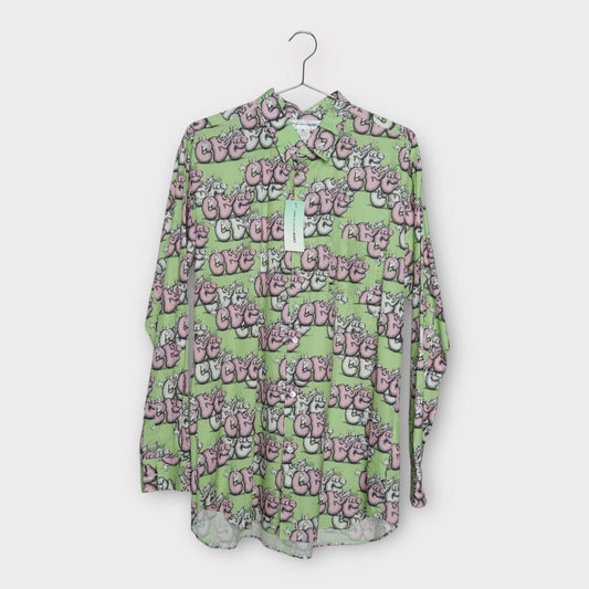 Comme Des Garcons SHIRT x KAWS Green + Pink Graphic Character Shirt