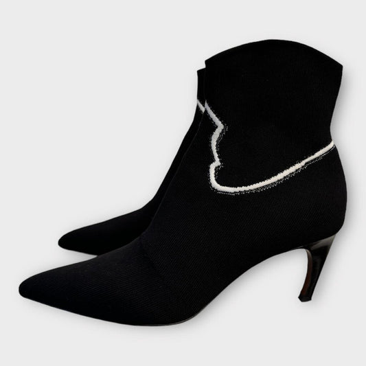 Christian Dior Black Sock Ankle Boots