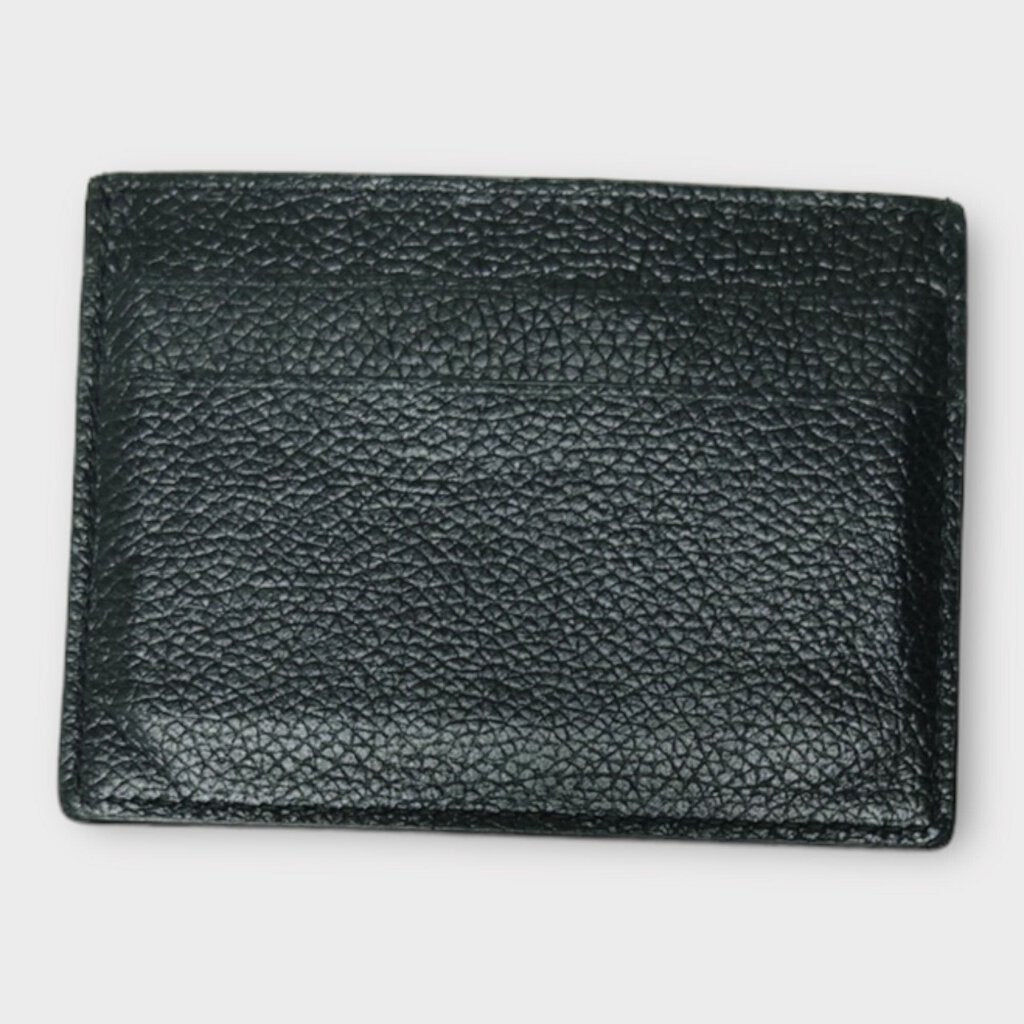 Balenciaga Black Leather Logo Card Holder