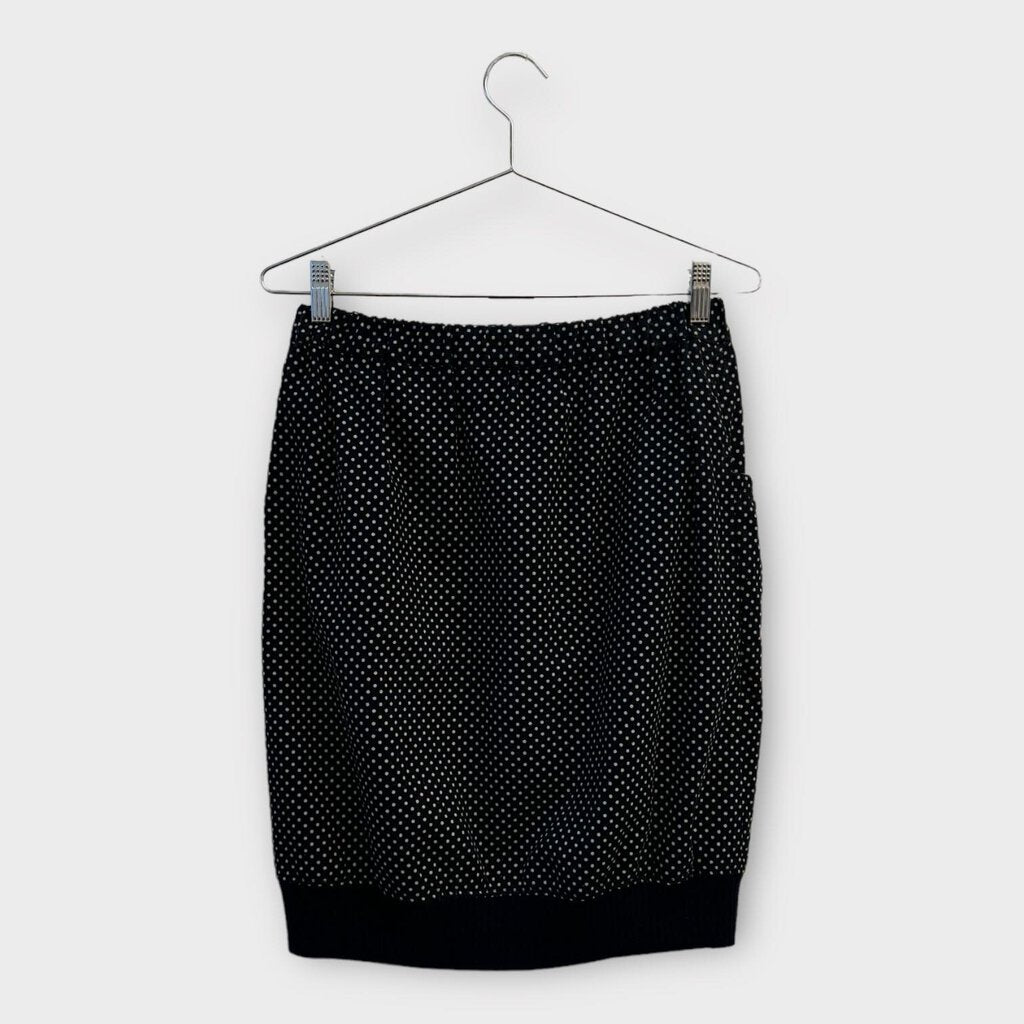 Y's For Living B&W Polka Dot Balloon Skirt