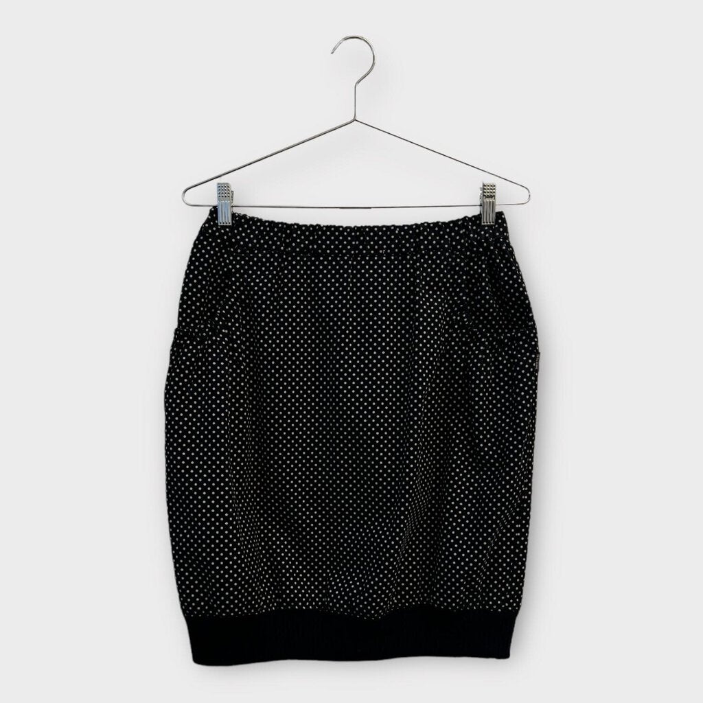 Y's For Living B&W Polka Dot Balloon Skirt