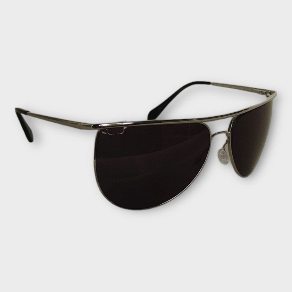 Balmain x Oliver Peoples Silver Chrome Aviator Sunglasses