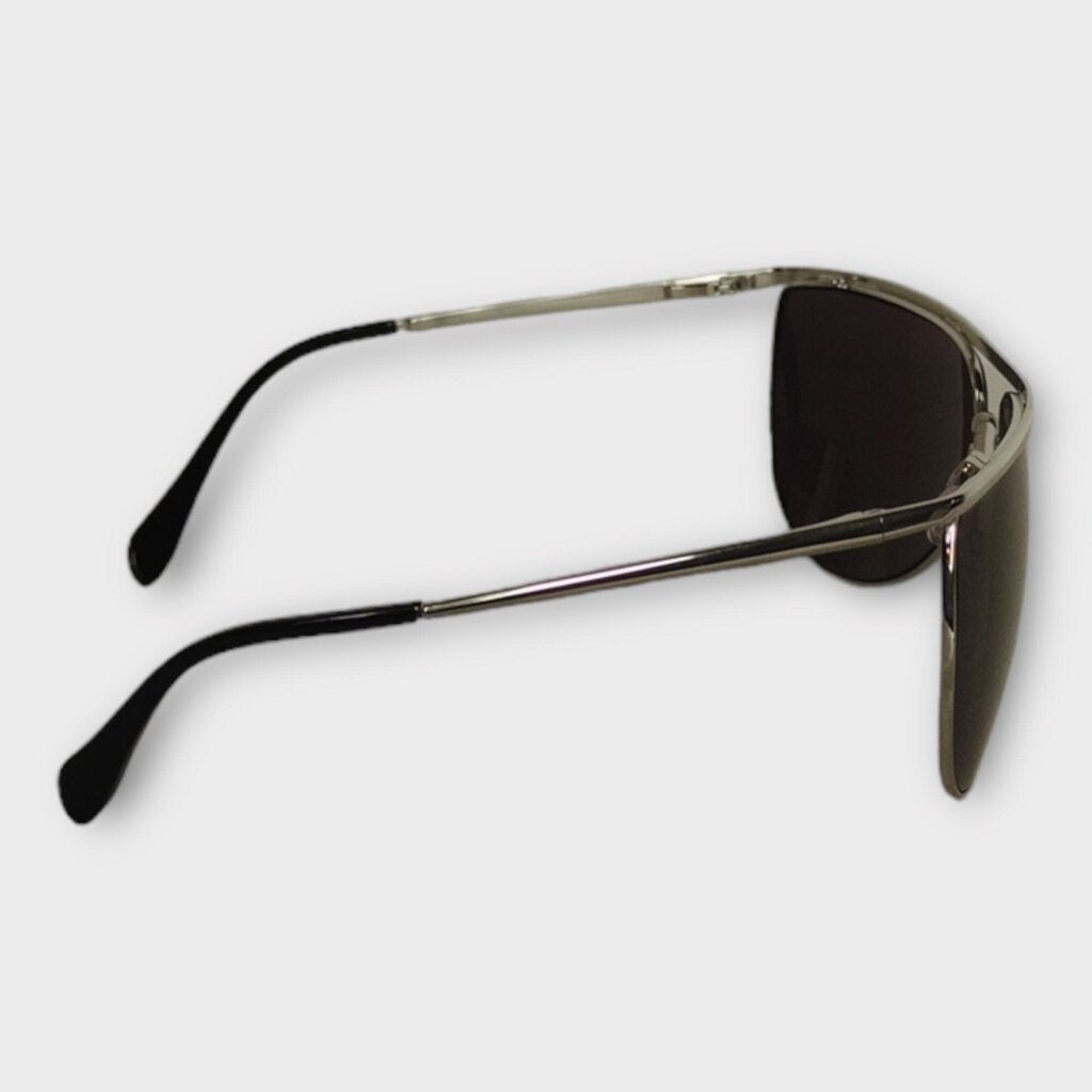 Balmain x Oliver Peoples Silver Chrome Aviator Sunglasses