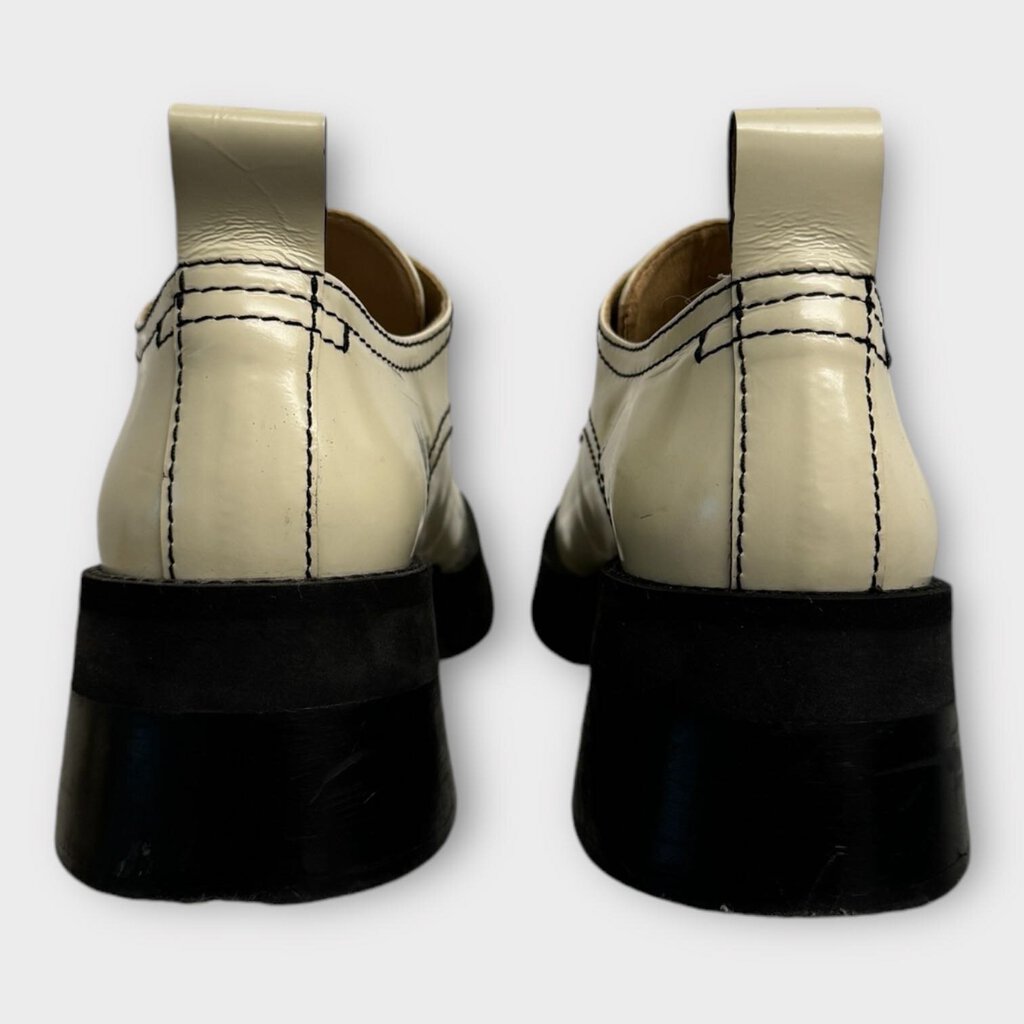 Miista Cream Leather Maud Chunky Shoes