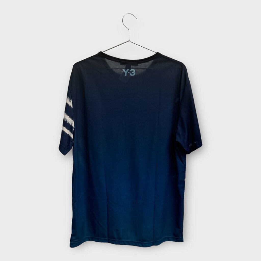 Y3 Adidas Blue & Navy AOP Football Tee