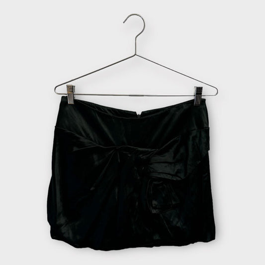 Prada Emerald Green Silk Bubble Mini Skirt