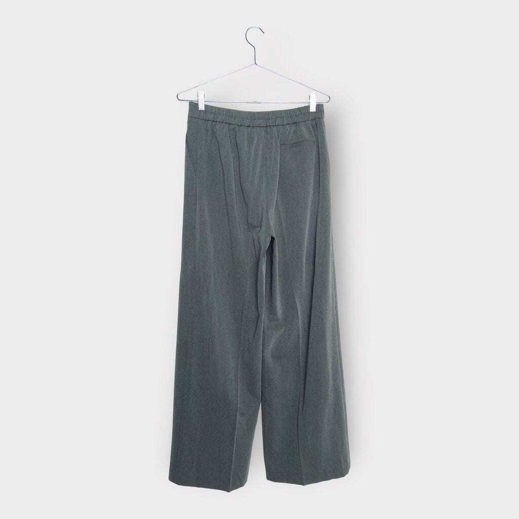 Grey Seam Front Wide Pant