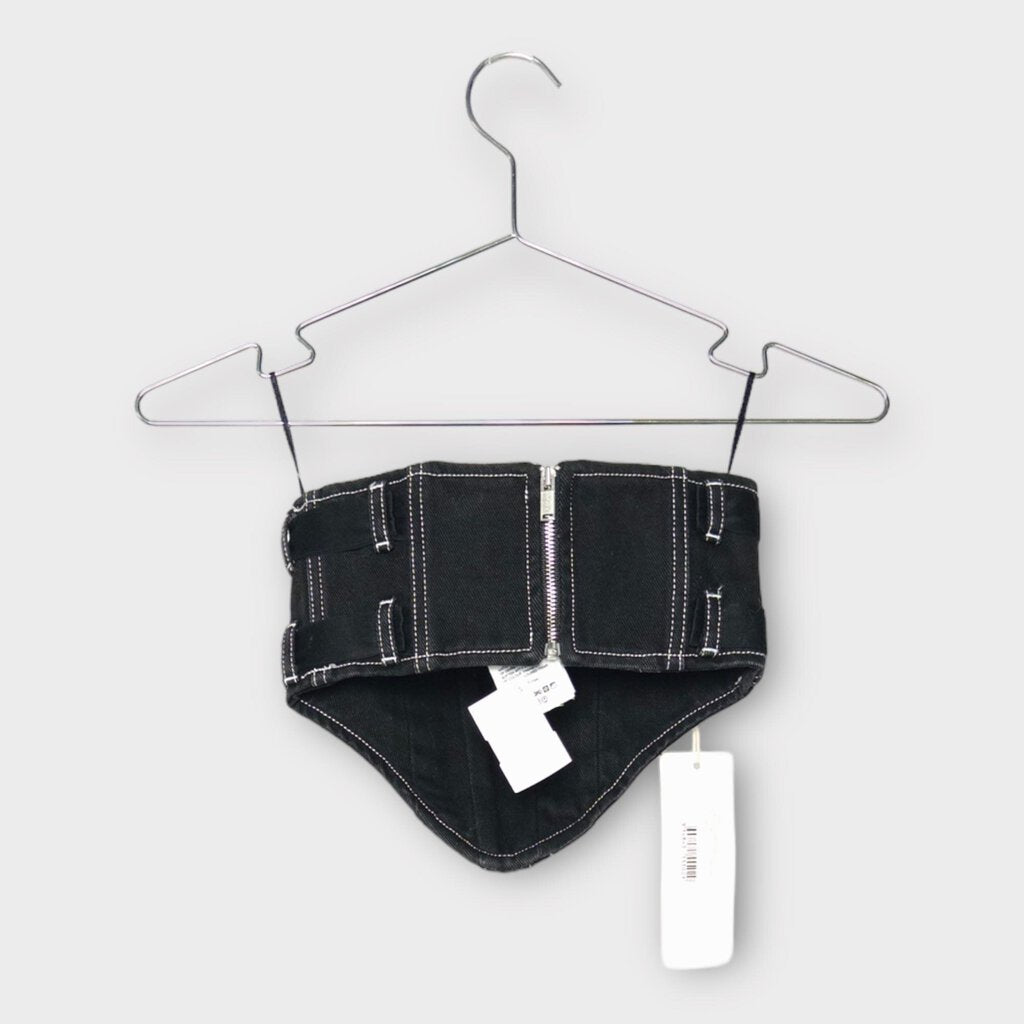 Dion Lee Black Denim Corset Belt