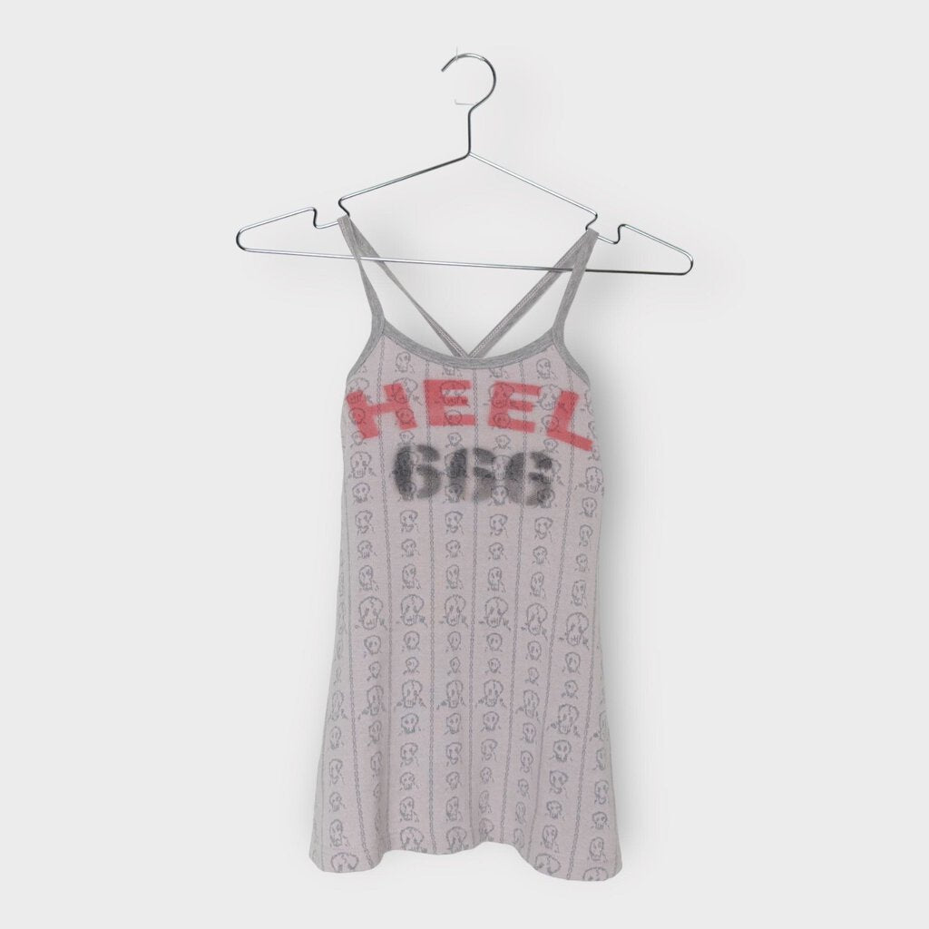 Hysteric Glamour Pink & Grey 'Heel 666' Cami