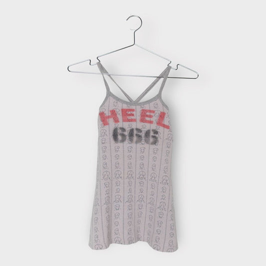 Hysteric Glamour Pink & Grey 'Heel 666' Cami