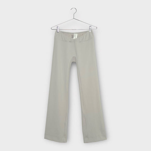 All Is A Gentle Spring Soft Grey Ponte Cross Waist Pants