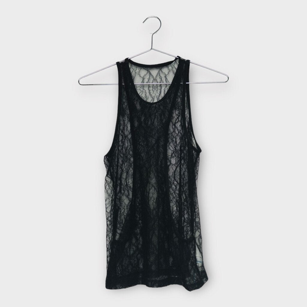 Dion Lee Black Lace Interlock Tank