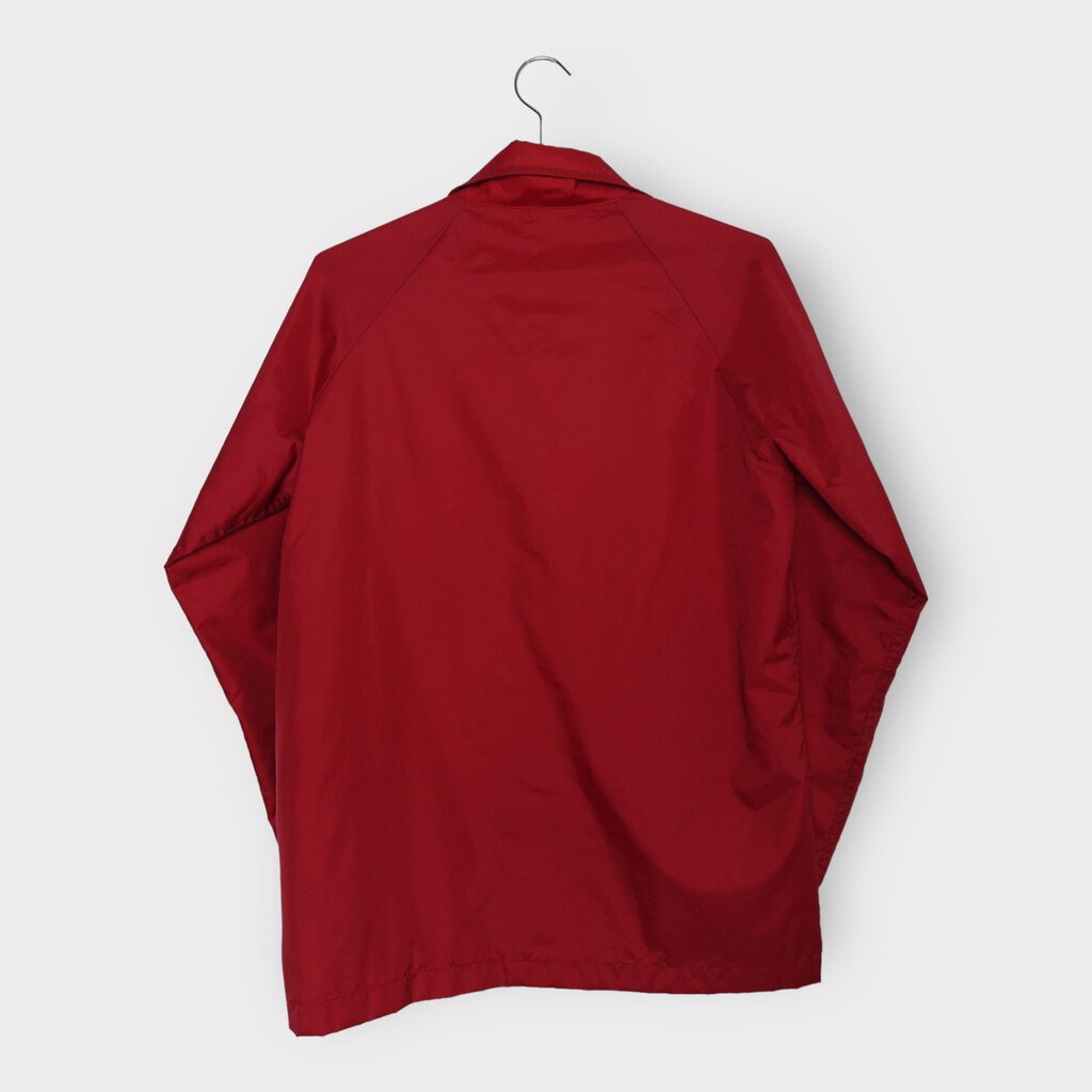 Red Nylon Snap Button Jacket