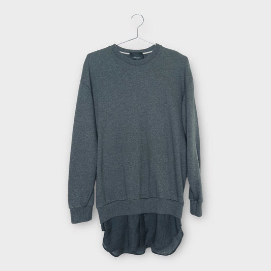 3.1 Phillip Lim Grey Layered Shirt Look Sweater