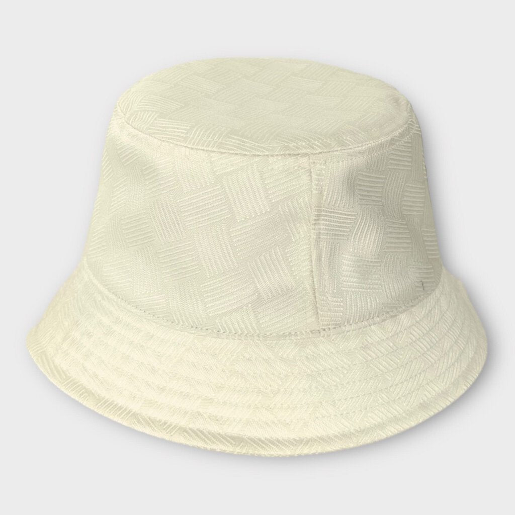 Bottega Veneta Cream Direction Weave Bucket Hat