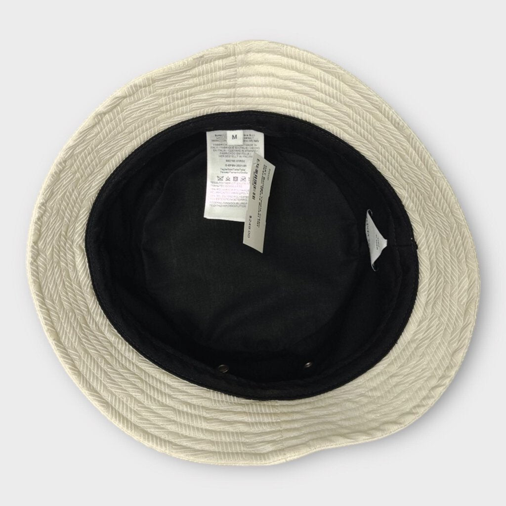 Bottega Veneta Cream Direction Weave Bucket Hat