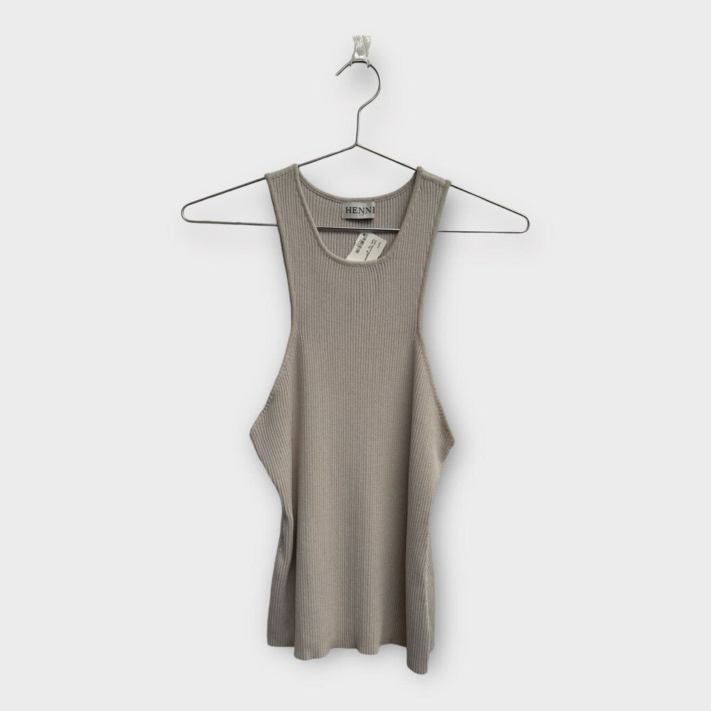 Henne Eggshell Ribbed Tank Top