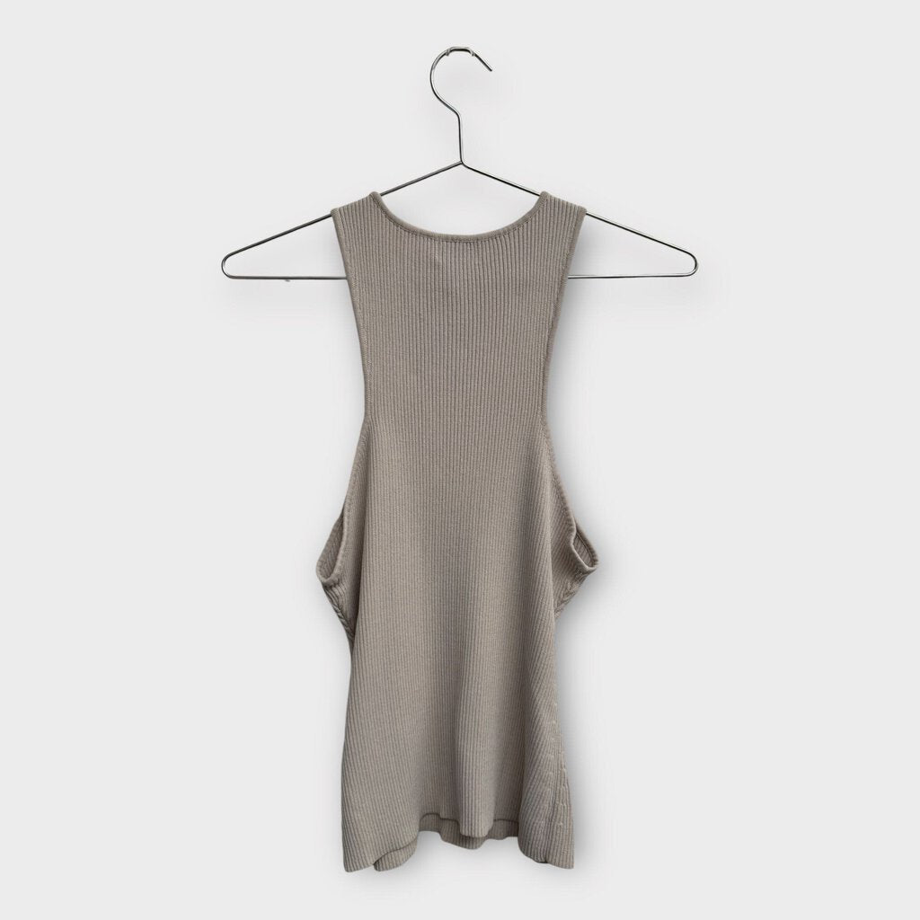 Henne Eggshell Ribbed Tank Top