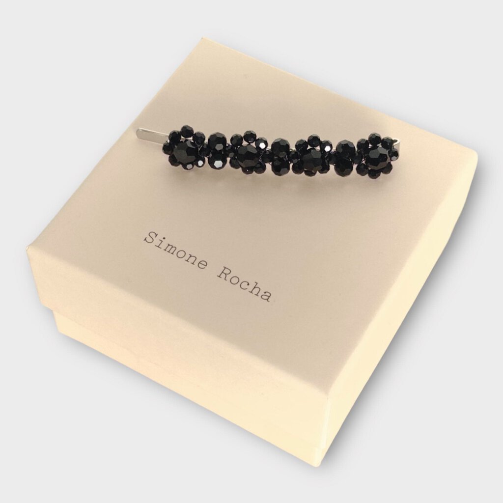 Simone Rocha Black Crystal Bead Hairclip