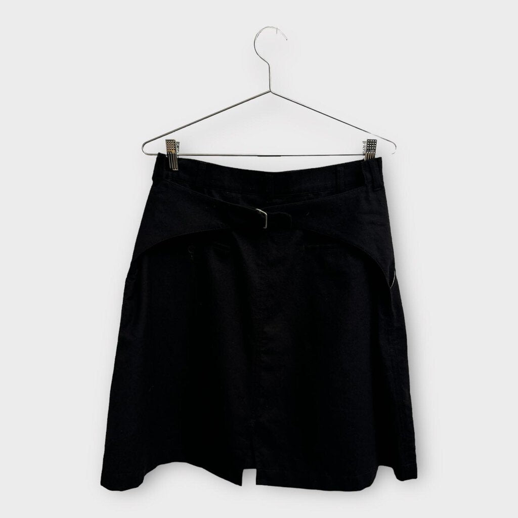 Junya Watanabe Comme Des Garcons 2012 Black Wool Buckle Skirt