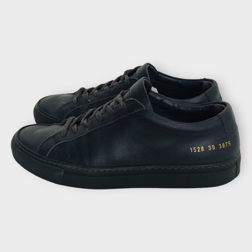 Common Projects Navy Leather Achilles Low Sneakers