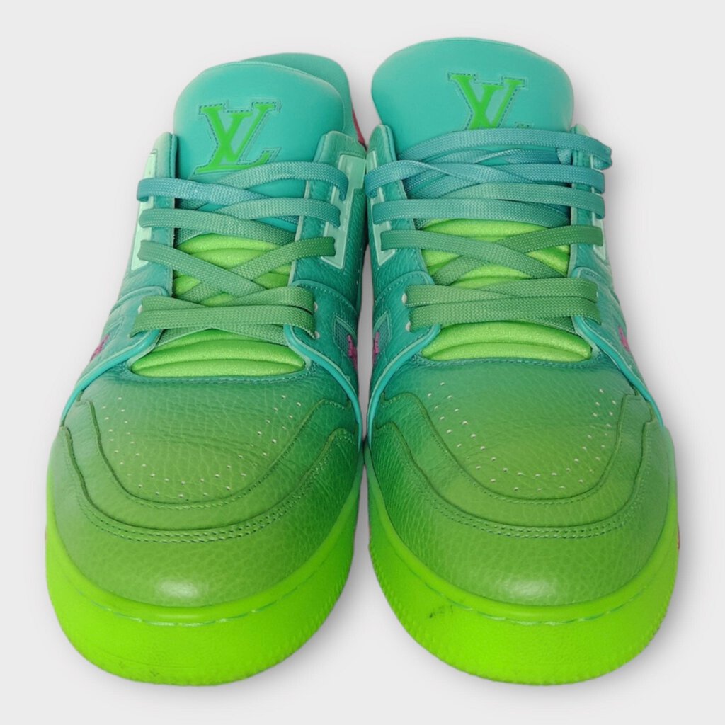 Louis Vuitton Green Ombre Leather Sneakers