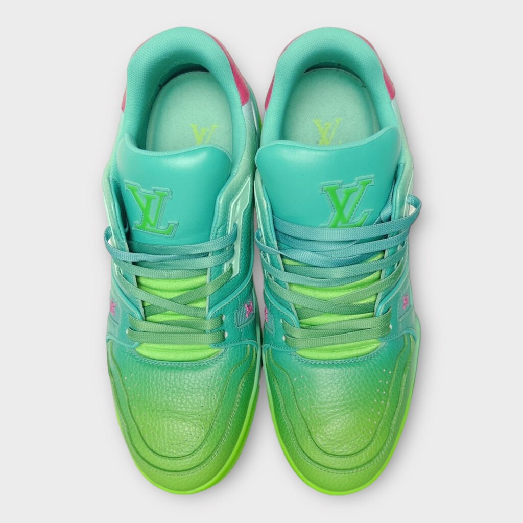 Louis Vuitton Green Ombre Leather Sneakers