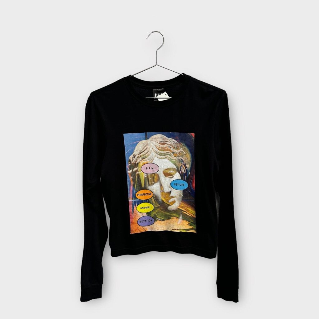 PAM Black Cotton Face Long Sleeve Tee