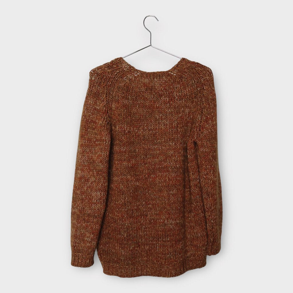 Alexander McQueen Brown Chunky Knit V-Neck Sweater