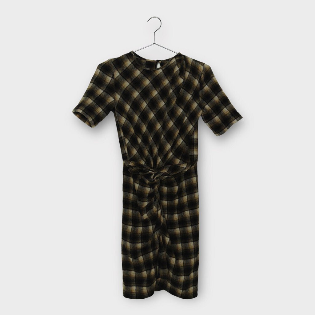 Isabel Marant Etoile Brown Plaid Wool Blend Dress