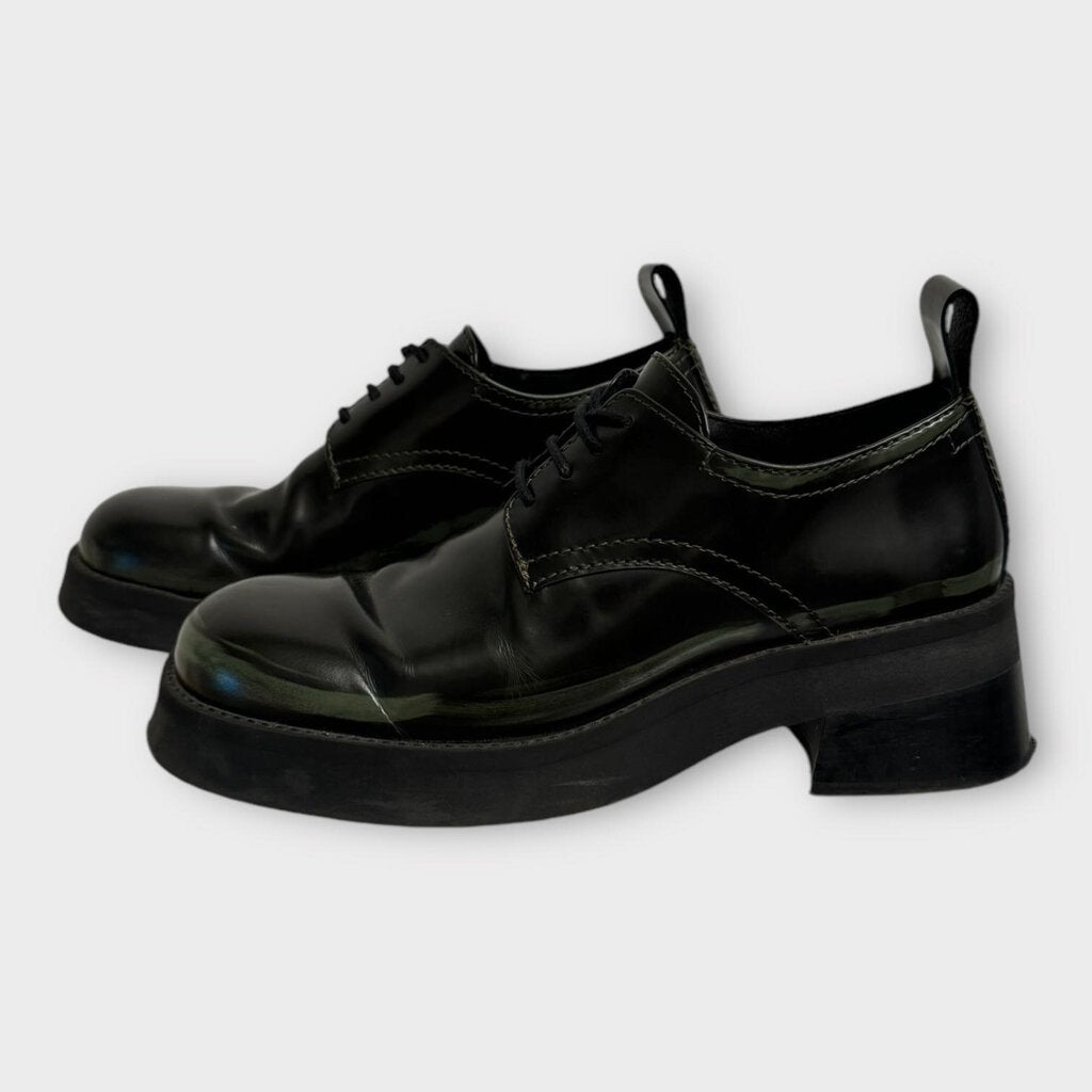 Miista Black Leather Maud Chunky Shoes