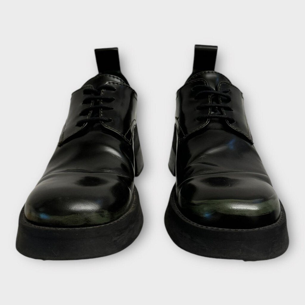 Miista Black Leather Maud Chunky Shoes