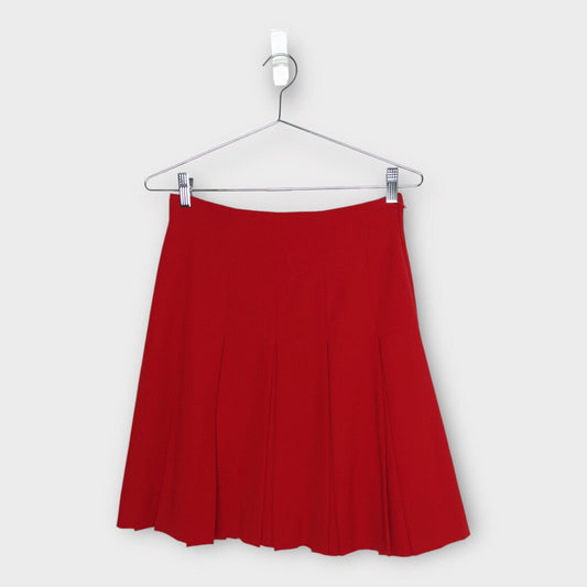 Moschino Cheap & Chic Red Pleated Knee Length Skirt