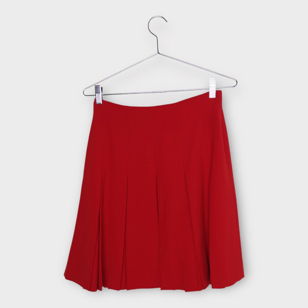 Moschino Cheap & Chic Red Pleated Knee Length Skirt