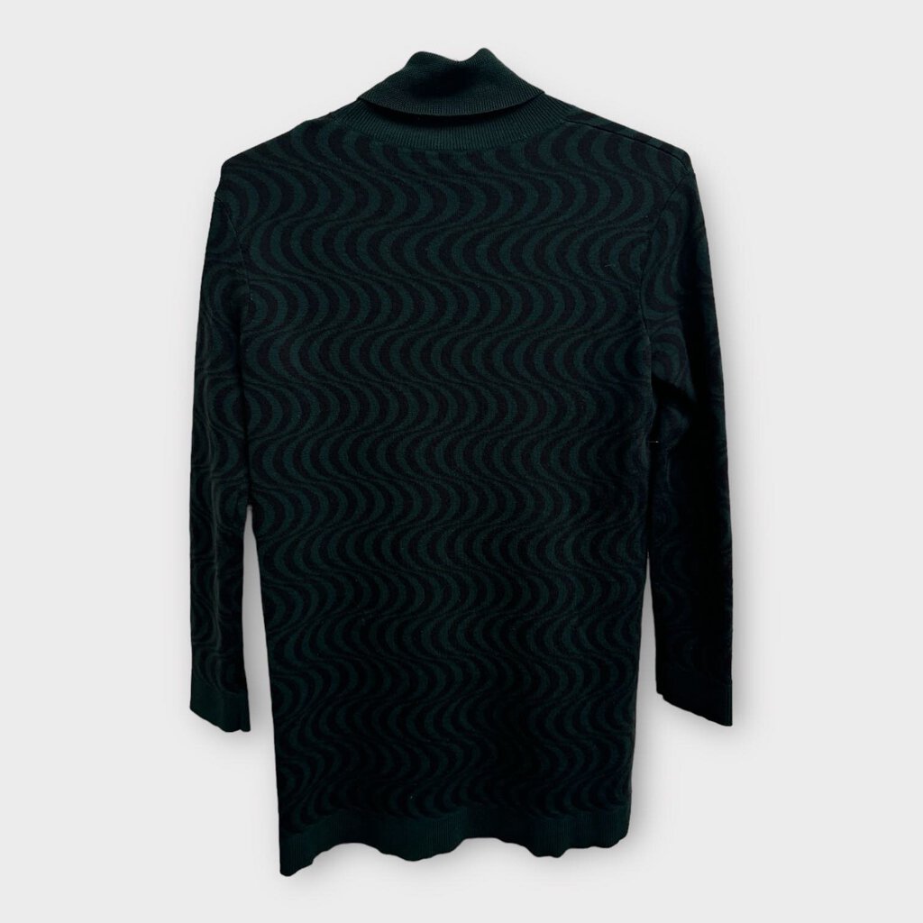 Dries Van Noten Green & Black Swirl Roll Neck Knit